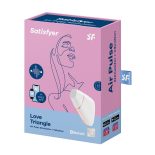 Satisfyer Love Triangle léghullámos csiklóizgató, vibrációval (fehér) (APP-OS).