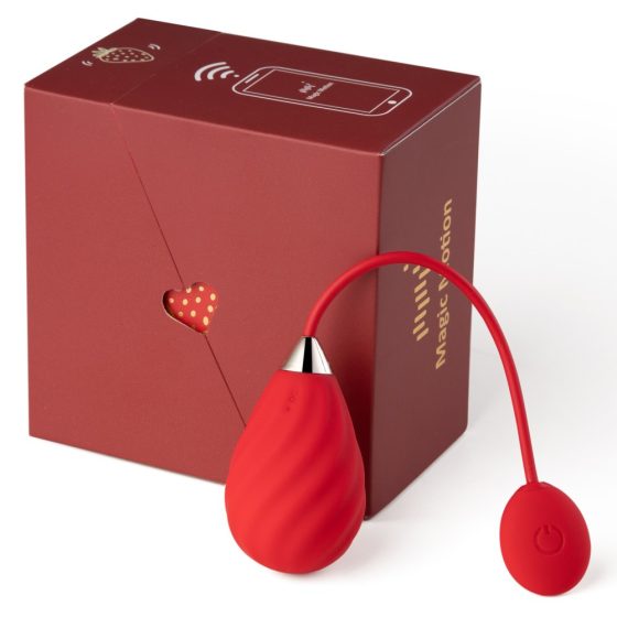 Magic Motion Sundae vibrációs tojás, vagy inkább eper (APP-os) (piros)