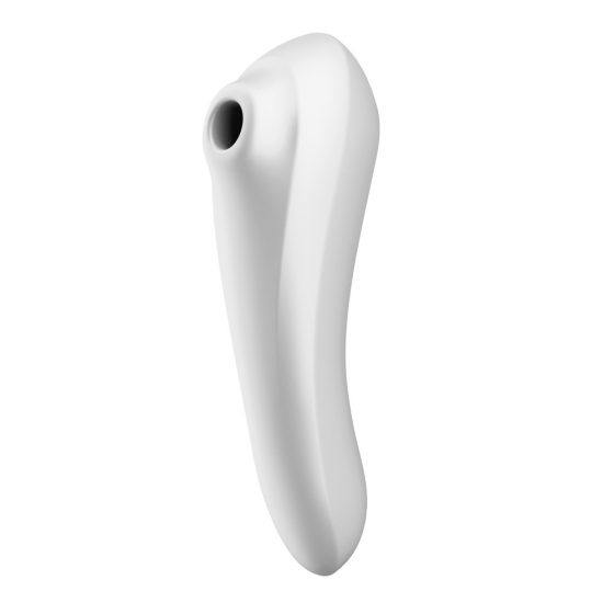 Satisfyer Dual Pleasure g-pont vibrátor, légullámos csiklóizgatóval (fehér) (APP-os)