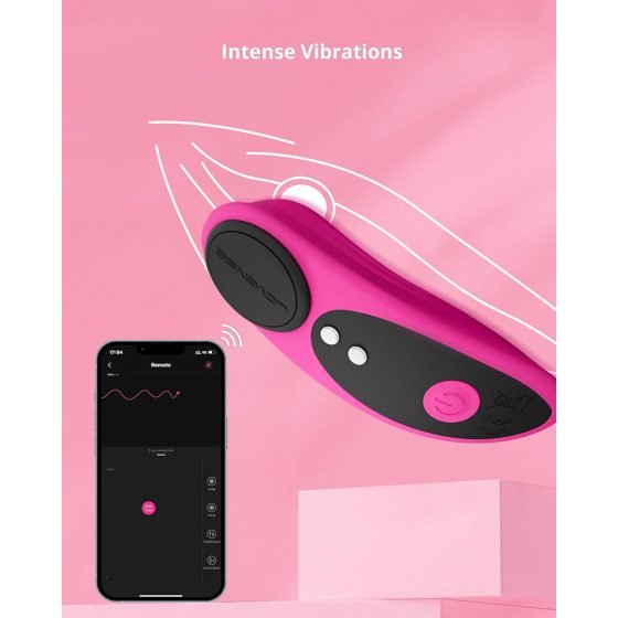 Lovense Ferri okos, alsóba helyezhető vibrációs csiklóizgató (fekete-pink) (APP-os)