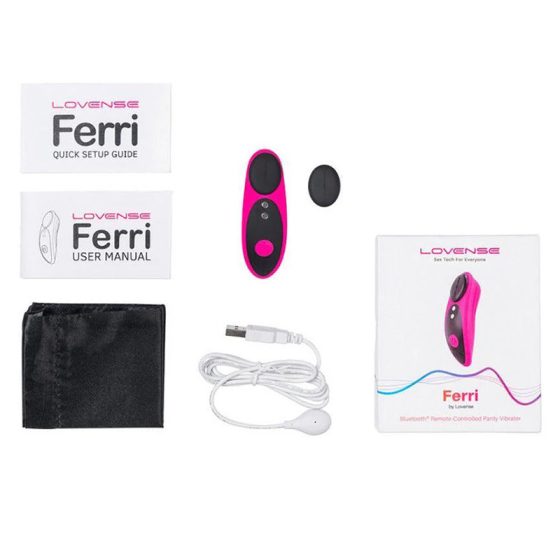 Lovense Ferri okos, alsóba helyezhető vibrációs csiklóizgató (fekete-pink) (APP-os)