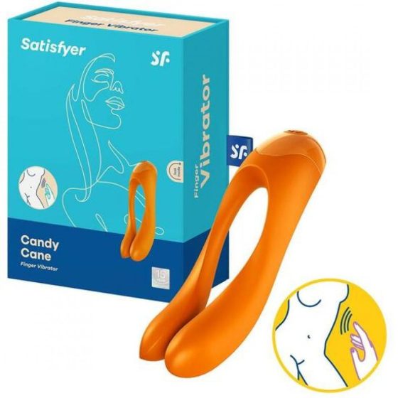 Satisfyer Candy Cane vibrációs izgató (narancssárga).