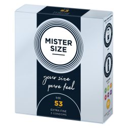   Mister Size 53. - 3 db egyedi méretű, extra vékony óvszer (53 mm)