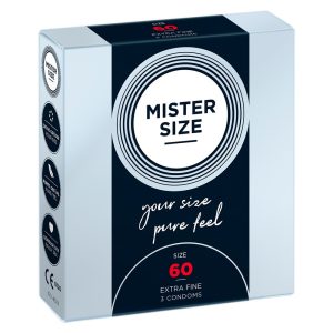 Mister Size 60. - 3 db egyedi méretű, extra vékony óvszer (60 mm) Mister Size 60. - 3 db egyedi méretű, extra vékony óvszer (60 mm)