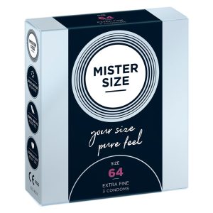 Mister Size 64. - 3 db egyedi méretű, extra vékony óvszer (64 mm) Mister Size 64. - 3 db egyedi méretű, extra vékony óvszer (64 mm)