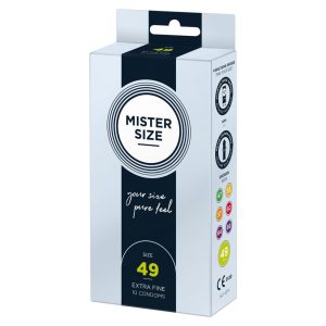 Mister Size 49. - 10 db egyedi méretű, extra vékony óvszer (49 mm) Mister Size 49. - 10 db egyedi méretű, extra vékony óvszer (49 mm)