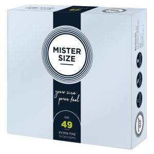 Mister Size 49. - 36 db egyedi méretű, extra vékony óvszer (49 mm) Mister Size 49. - 36 db egyedi méretű, extra vékony óvszer (49 mm)