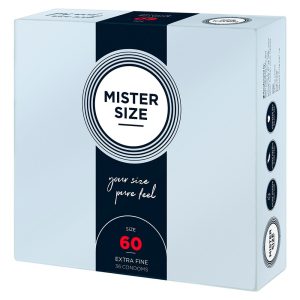 Mister Size 60. - 36 db egyedi méretű, extra vékony óvszer (60 mm) Mister Size 60. - 36 db egyedi méretű, extra vékony óvszer (60 mm)