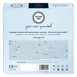   Mister Size 60. - 36 db egyedi méretű, extra vékony óvszer (60 mm)