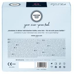   Mister Size 64. - 36 db egyedi méretű, extra vékony óvszer (64 mm)