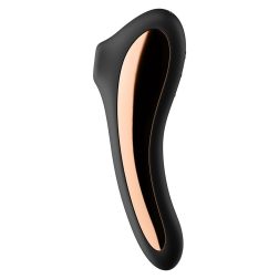   Satisfyer Dual Kiss vibrátor, léghullámos csiklóizgatóval (fekete)