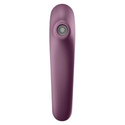   Satisfyer Dual Kiss vibrátor, léghullámos csiklóizgatóval (lila)