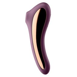   Satisfyer Dual Kiss vibrátor, léghullámos csiklóizgatóval (lila)