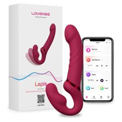   Lovense Lapis okos, 3 motoros vibrátor pároknak (piros) (APP-os)