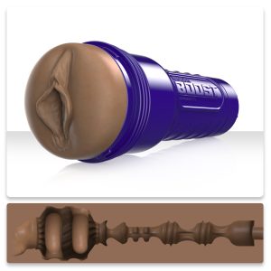 Fleshlight Boost Bang ultra realisztikus maszturbátor, punci nyílással (barna bőrszín)