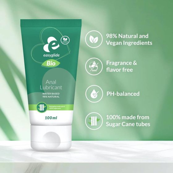EasyGlide Bio & Natural illatmentes vízbázisú síkosító, anál használatra (100 ml)
