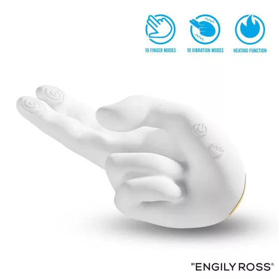 Engily Ross – Flirty Hand kéz alakú vibrátor melegítőfunkcióval és mozgó ujjakkal