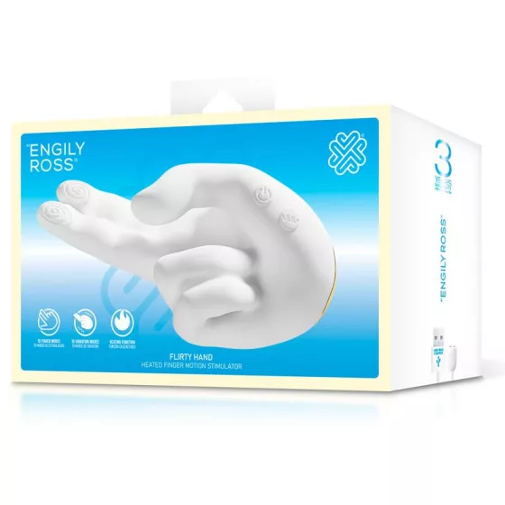 Engily Ross – Flirty Hand kéz alakú vibrátor melegítőfunkcióval és mozgó ujjakkal