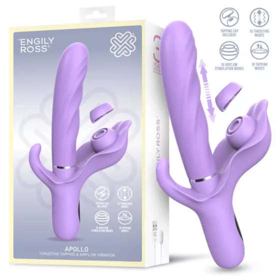 Engily Ross – Apollo 4in1 lökővibrátor léghullámos/pulzáló klitoriszággal