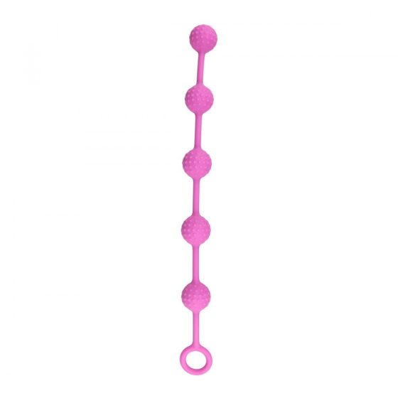 Easy Toys rücskös felületű anál gyöngysor (rózsaszín)