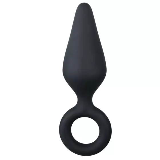 Easy Toys – szilikon anál dildó kihúzó gyűrűvel (M méret)