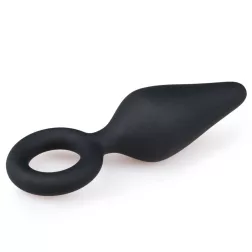   Easy Toys – szilikon anál dildó kihúzó gyűrűvel (M méret)
