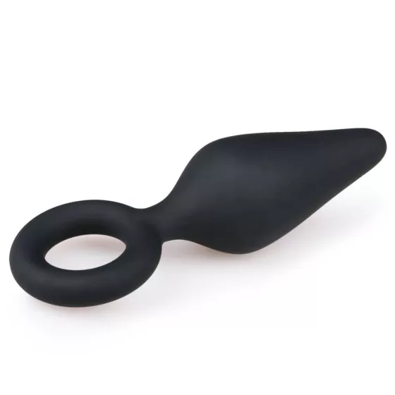 Easy Toys – szilikon anál dildó kihúzó gyűrűvel (M méret)