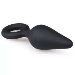   Easy Toys – szilikon anál dildó kihúzó gyűrűvel (M méret)
