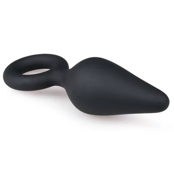 Easy Toys – szilikon anál dildó kihúzó gyűrűvel (M méret)