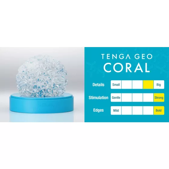 Tenga Geo Coral maszturbátor (átlátszó)