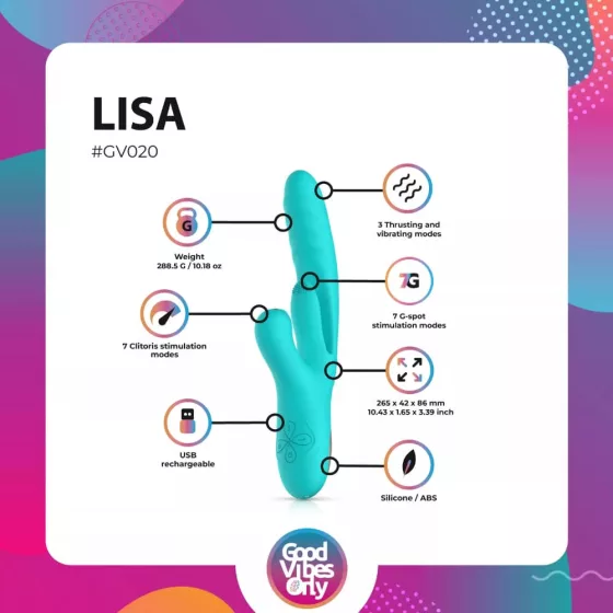Good Vibes Only – Lisa lökővibrátor extra G-pont stimulációval és klitoriszgolyóval