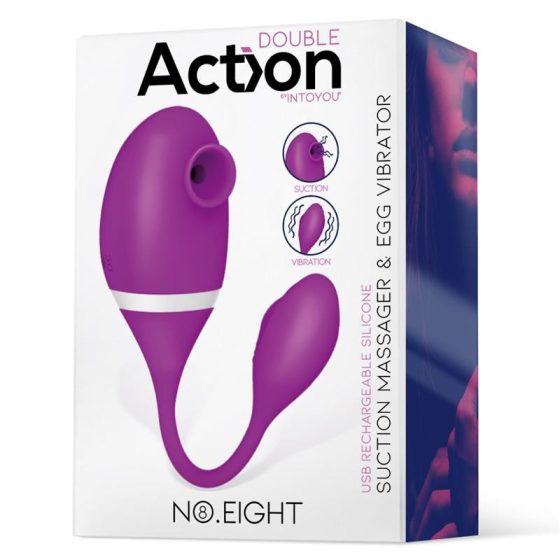 Action No. Eight vibrációs tojás, vákuumos csiklóággal