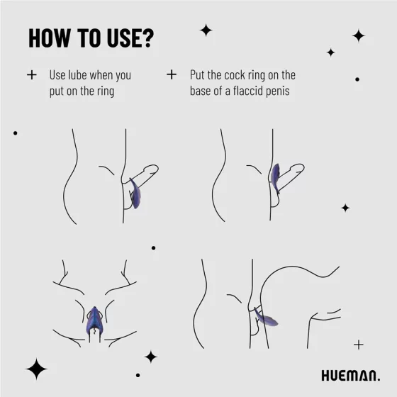 Hueman Neptune vibrációs péniszgyűrű, távirányítóval