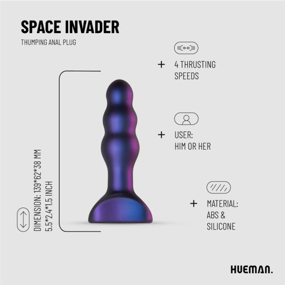 Hueman Space Invader lökésekkel stimuláló anál dildó