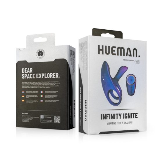Hueman Infinity Ignite dupla péniszgyű, vibrációs ágakkal, távirányítóval