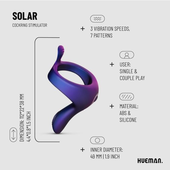 Hueman Solar heregyűrű, vibrációs stimuláló ággal