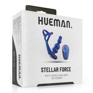 Hueman Stellar Force forgó análvibrátor, péniszhámmal, távirányítóval