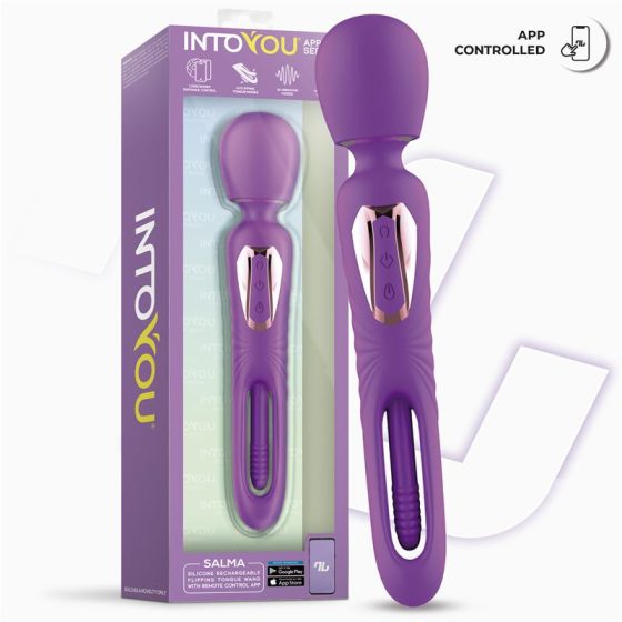 IntoYou Salma okos masszírozó és vibrátor, mozgó szárrésszel (lila) (APP-os)