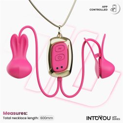   IntoYou Tickly okos, vibrációs bimbócsíptető (pink) (APP-os)
