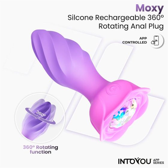 IntoYou Moxy okos análvibrátor forgó fejrésszel (lila/pink) (APP-os)