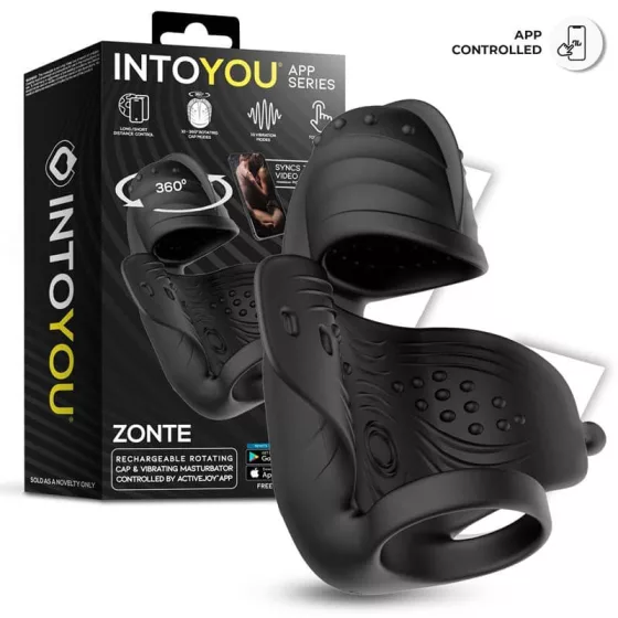 IntoYou – Zonte forgófejes okos péniszvibrátor péniszgyűrűvel (APP-os) 