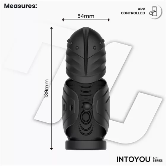 IntoYou – Zonte forgófejes okos péniszvibrátor péniszgyűrűvel (APP-os) 