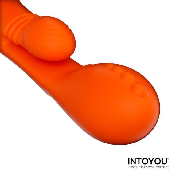 IntoYou Ethan vibrátor, 360º-os G-pont masszírozóval, pulzációs csiklóággal (narancssárga)