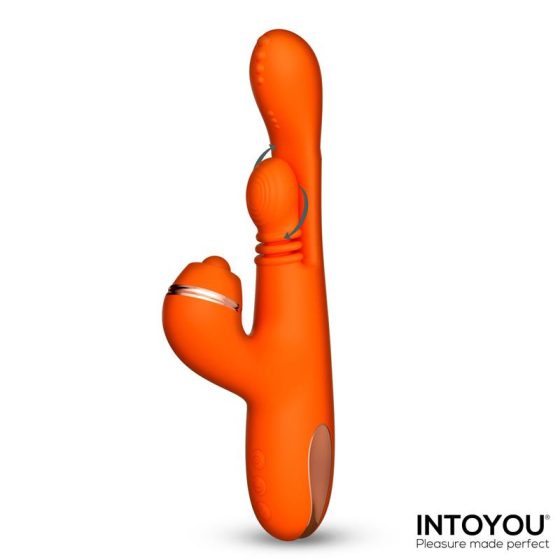 IntoYou Ethan vibrátor, 360º-os G-pont masszírozóval, pulzációs csiklóággal (narancssárga)