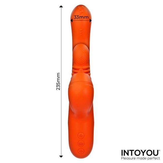IntoYou Ethan vibrátor, 360º-os G-pont masszírozóval, pulzációs csiklóággal (narancssárga)
