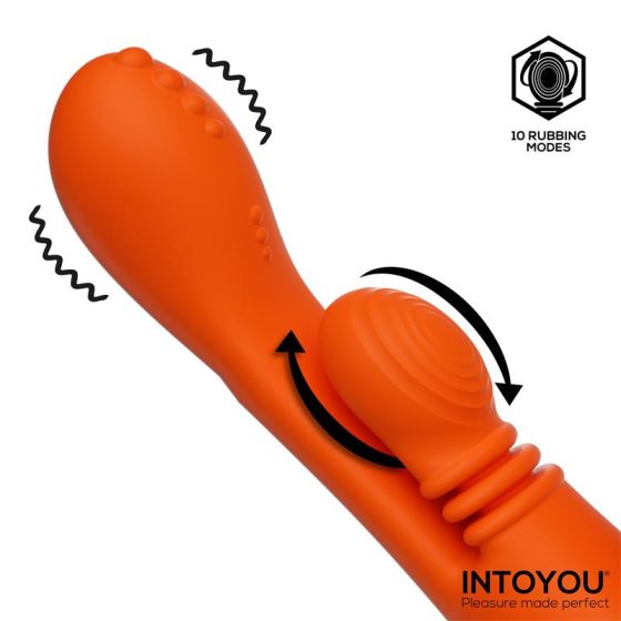 IntoYou Ethan vibrátor, 360º-os G-pont masszírozóval, pulzációs csiklóággal (narancssárga)