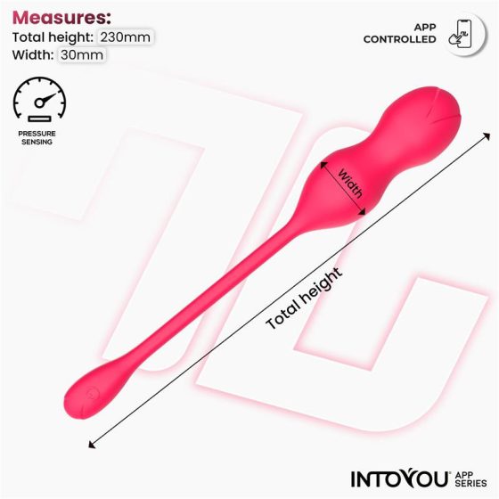 IntoYou Kyra okos vibrációs gésagolyó nyomásérzékelővel (pink) (APP-os)