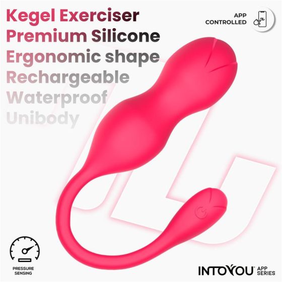 IntoYou Kyra okos vibrációs gésagolyó nyomásérzékelővel (pink) (APP-os)