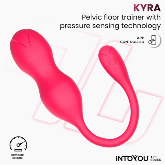 IntoYou Kyra okos vibrációs gésagolyó nyomásérzékelővel (pink) (APP-os)