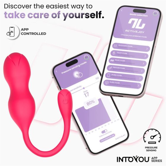 IntoYou Kyra okos vibrációs gésagolyó nyomásérzékelővel (pink) (APP-os)